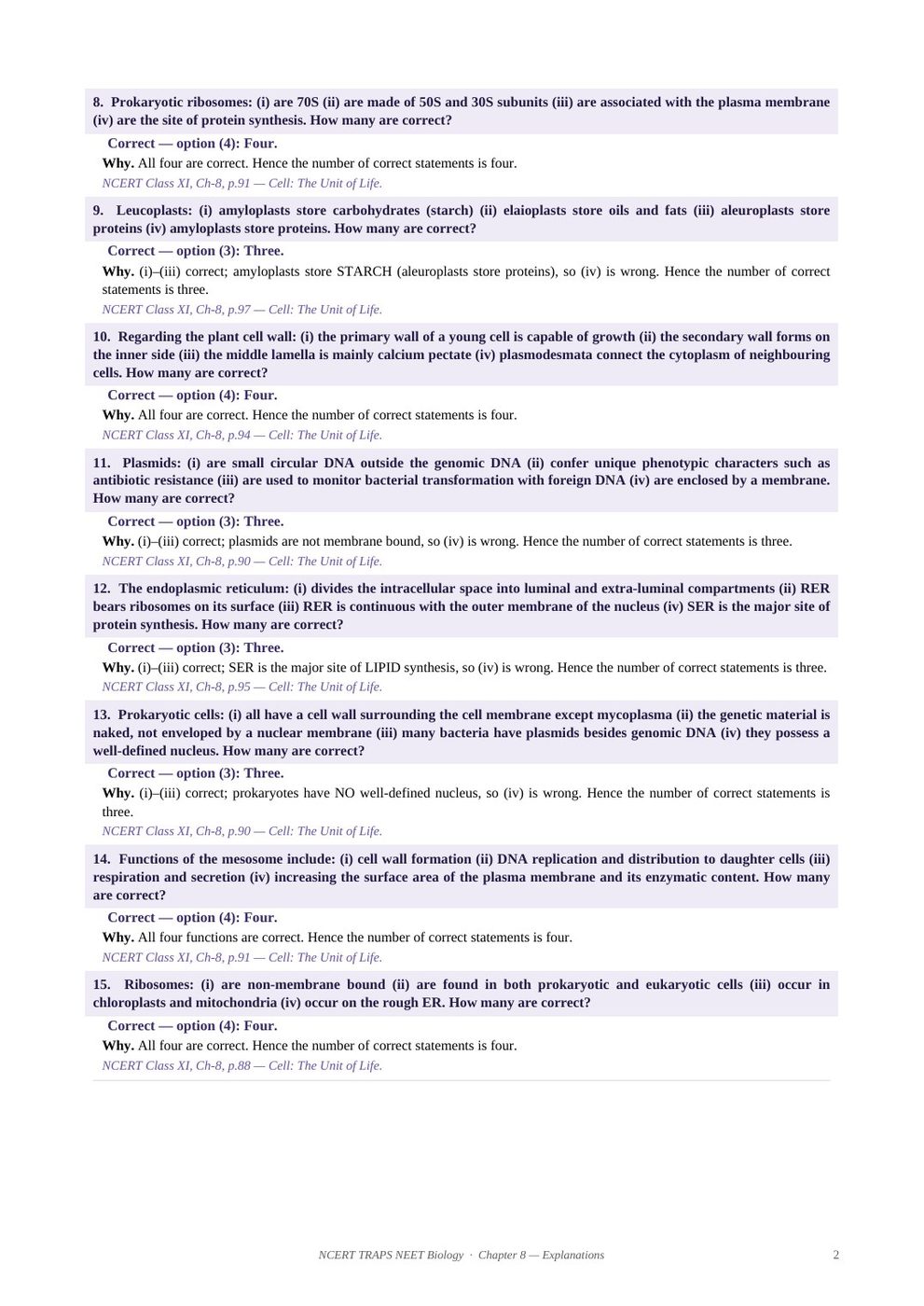 A worked answer naming the trap, with the NCERT page cited.